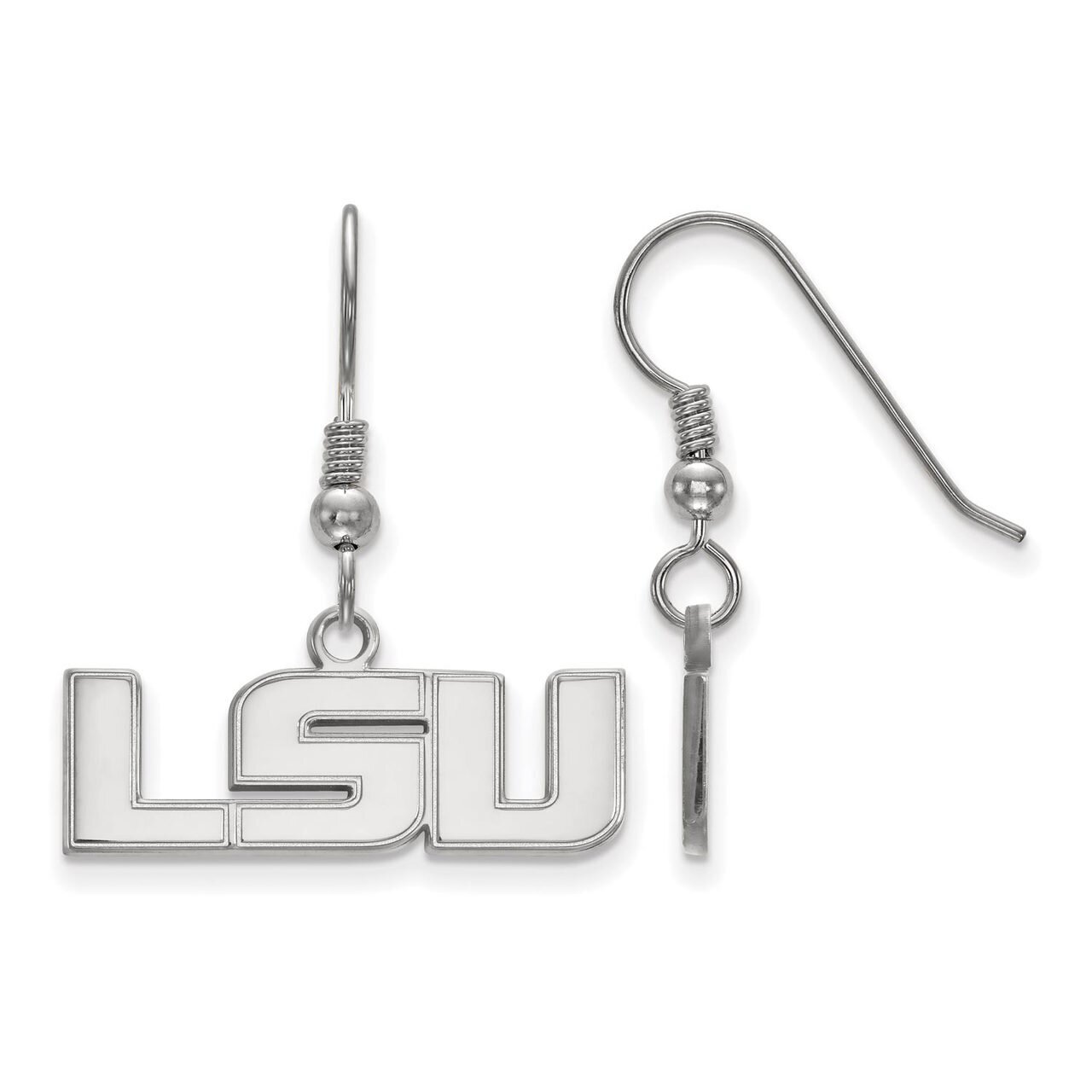 Louisiana State University Small Dangle Earring Wire Sterling Silver SS006LSU, MPN: SS006LSU, 88677…