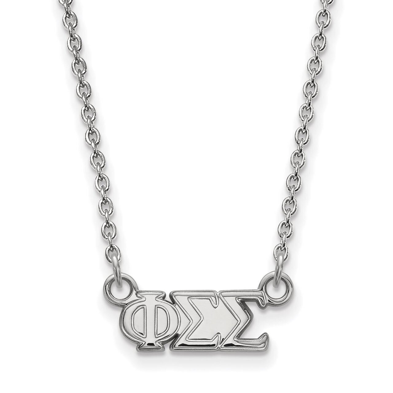 Phi Sigma Sigma Extra Small Pendant with 18 Inch Chain Sterling Silver SS006PSS-18, MPN: SS006PSS-1…