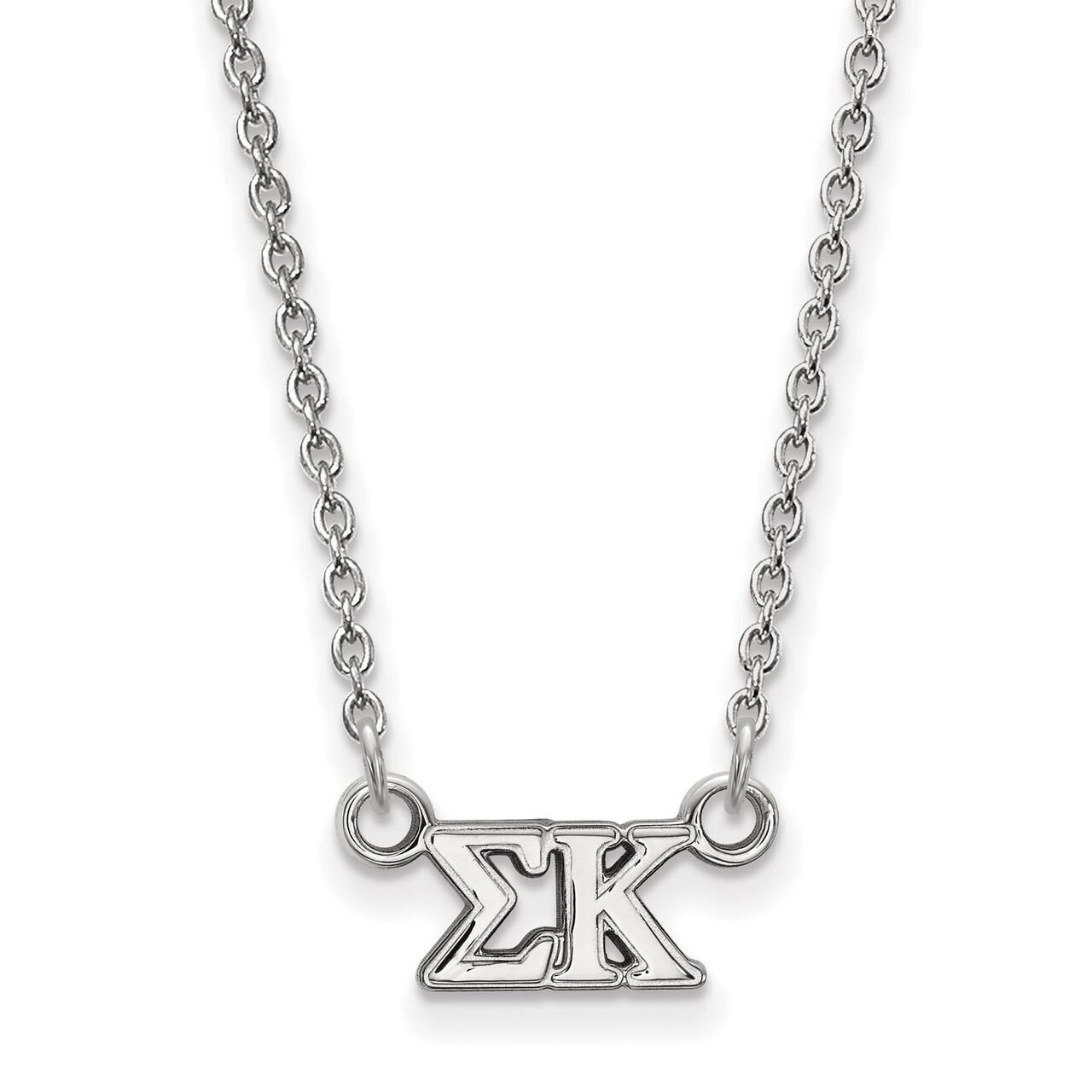 Sigma Kappa Extra Small Pendant with 18 Inch Chain Sterling Silver SS006SKP-18, MPN: SS006SKP-18, 8…