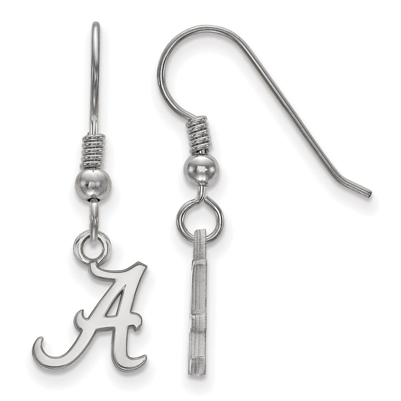 University of Alabama Extra Small Dangle Earring Wire Sterling Silver SS006UAL