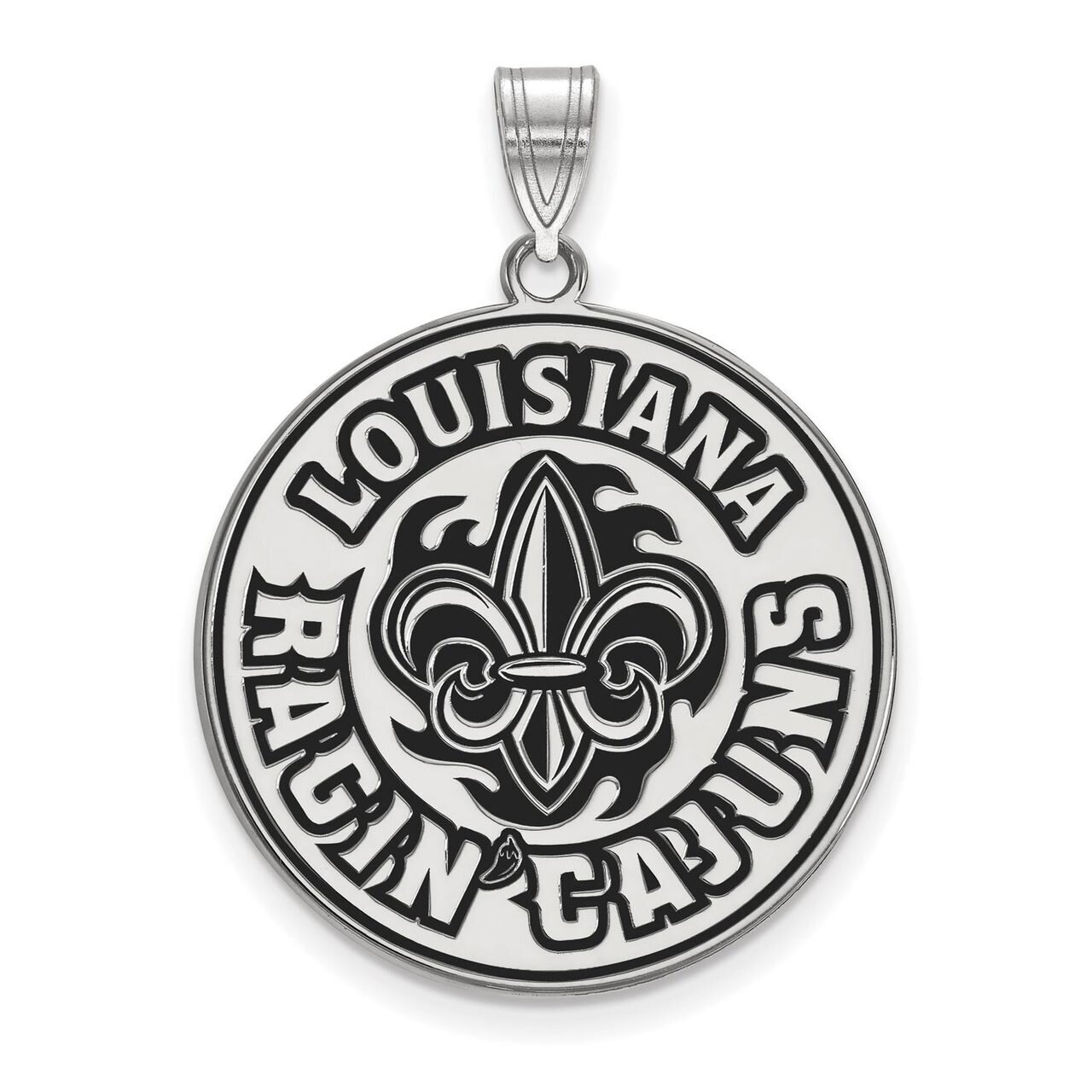University of Louisiana at Lafayette Extra Large Enamel Pendant Sterling Silver SS006USL, MPN: SS00…