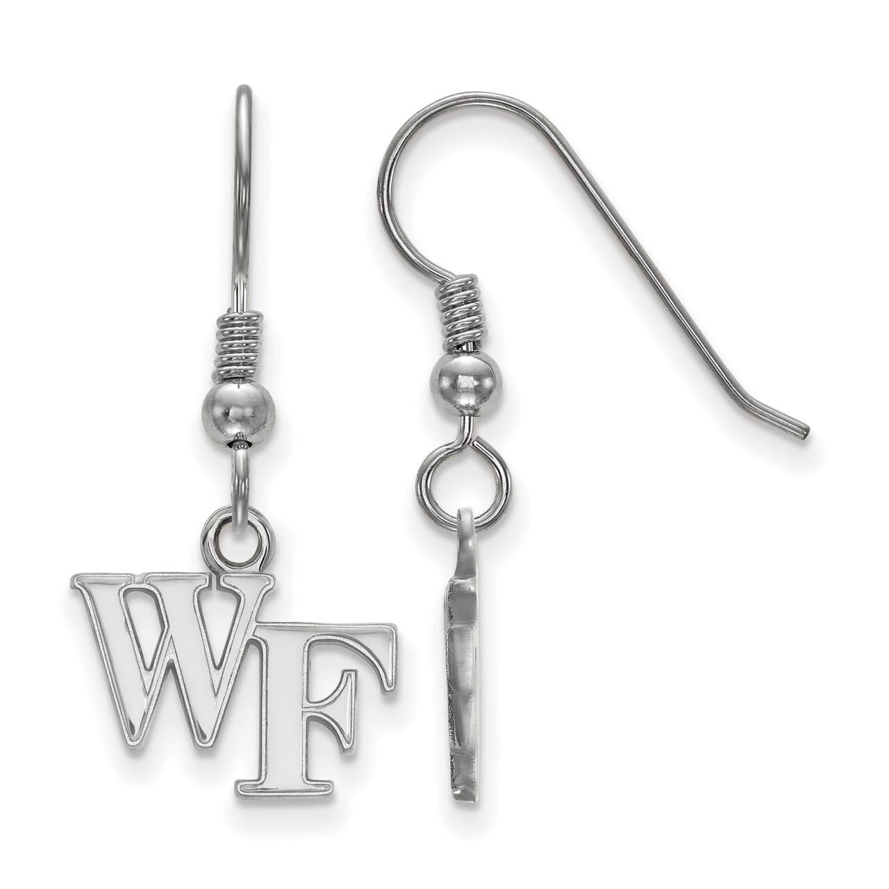 Wake Forest University Extra Small Dangle Earring Wire Sterling Silver SS006WFU