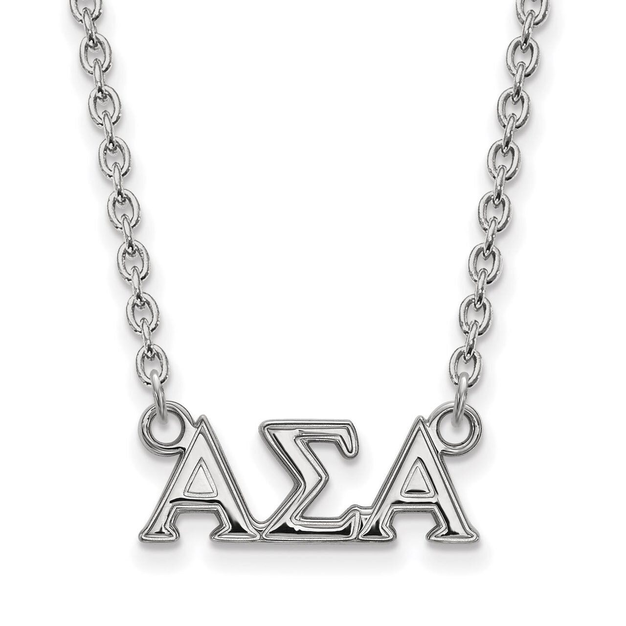 Alpha Sigma Alpha Medium Pendant with 18 Inch Chain Sterling Silver SS007ASI-18, MPN: SS007ASI-18, …