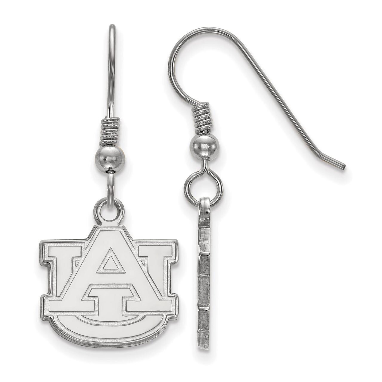Auburn University Small Dangle Earring Wire Sterling Silver SS007AU