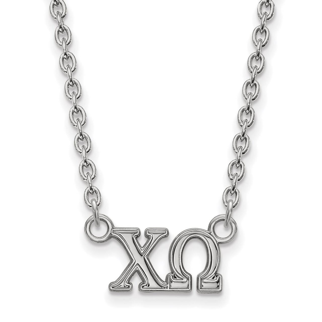 Chi Omega Medium Pendant with 18 Inch Chain Sterling Silver SS007CHO-18, MPN: SS007CHO-18, 88677459…