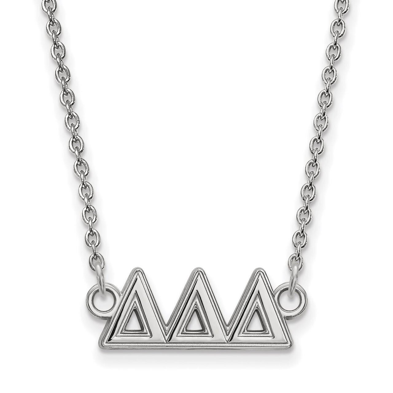 Delta Delta Delta Medium Pendant with 18 Inch Chain Sterling Silver SS007DDD-18, MPN: SS007DDD-18, …