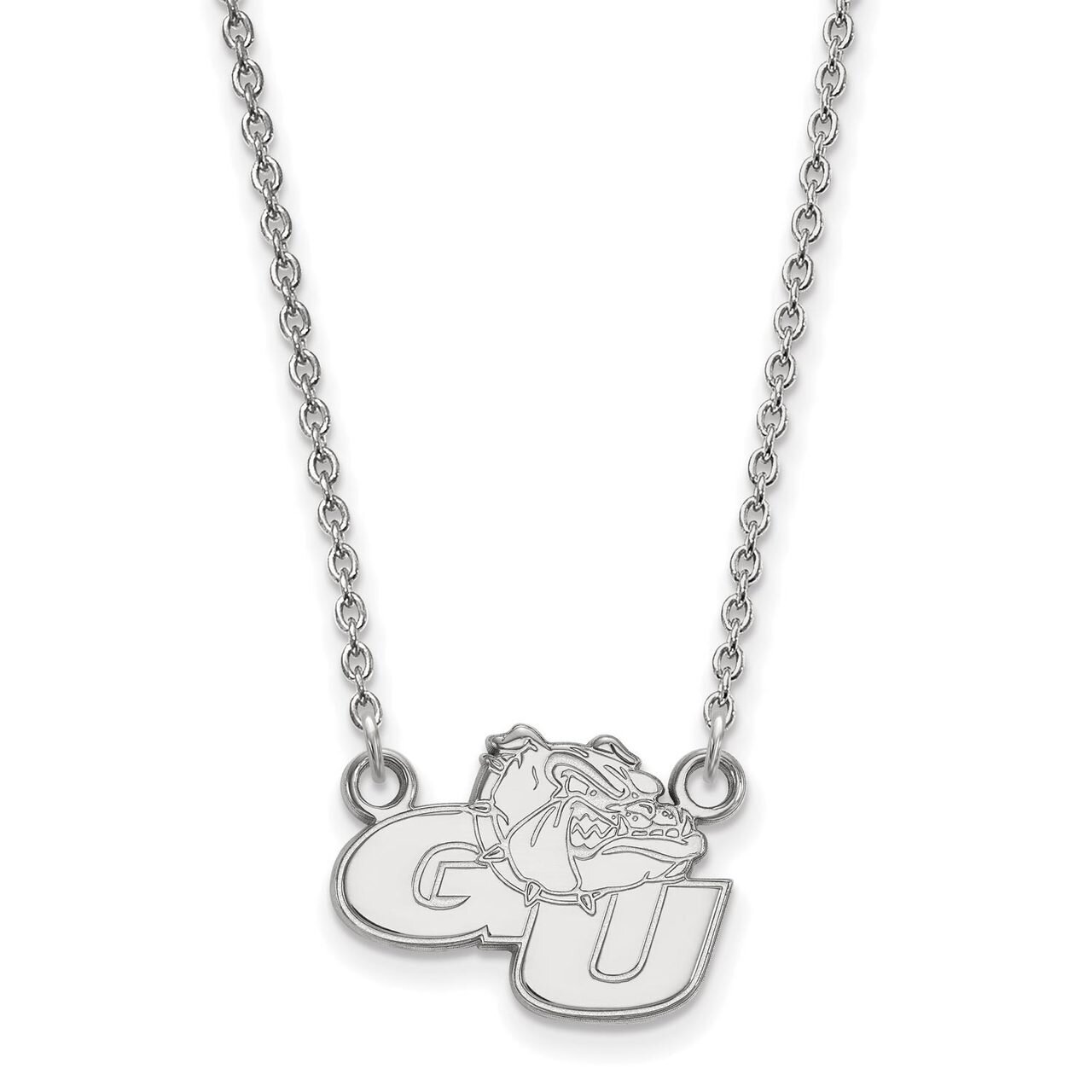 Gonzaga University Small Pendant with Necklace Sterling Silver SS007GON-18