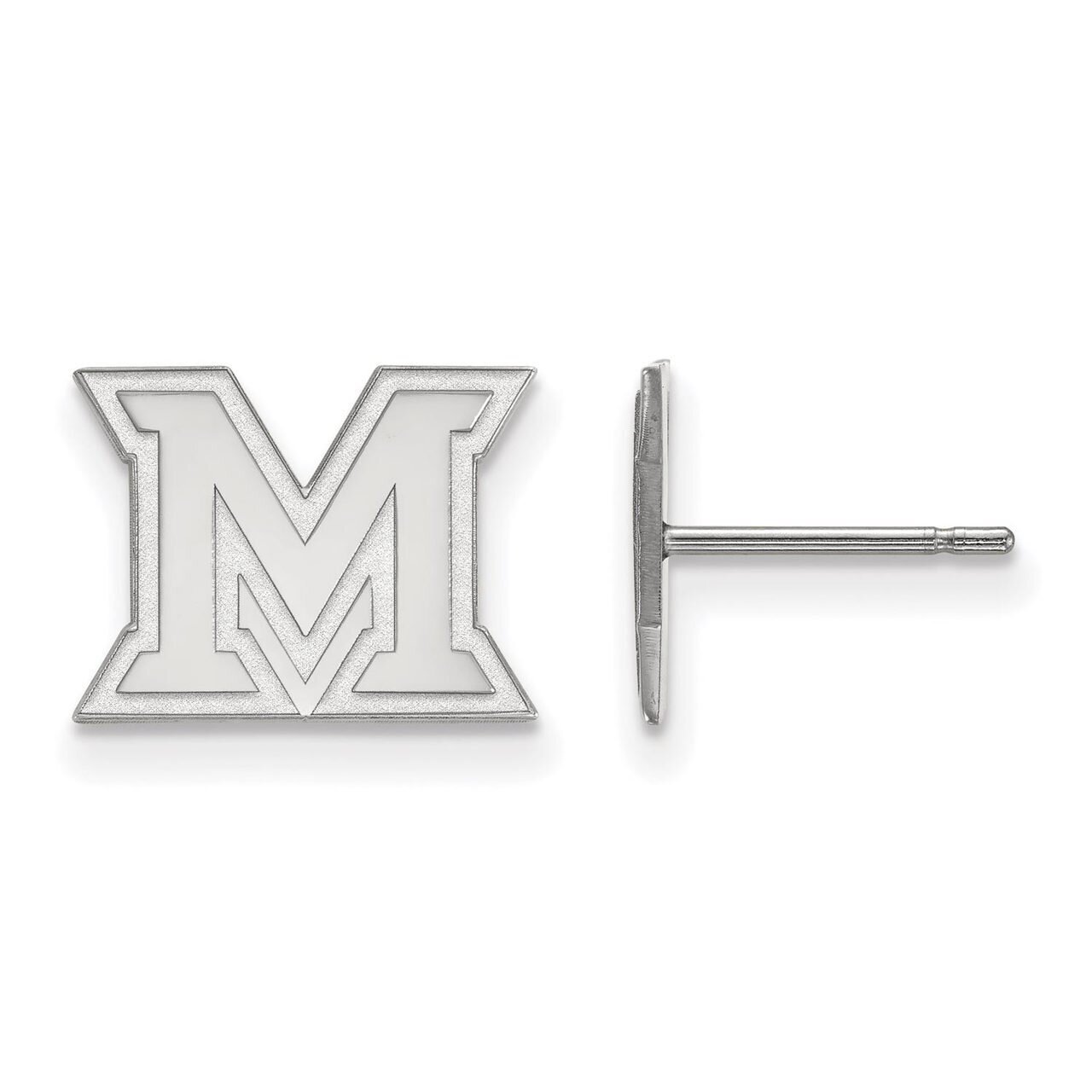 Miami University Extra Small Post Earring Sterling Silver SS007MU