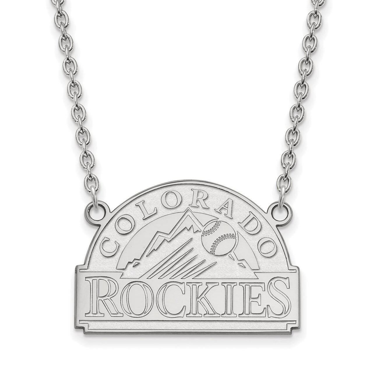 Colorado Rockies Large Pendant with Necklace Sterling Silver SS007ROK-18, MPN: SS007ROK-18, 8867746…