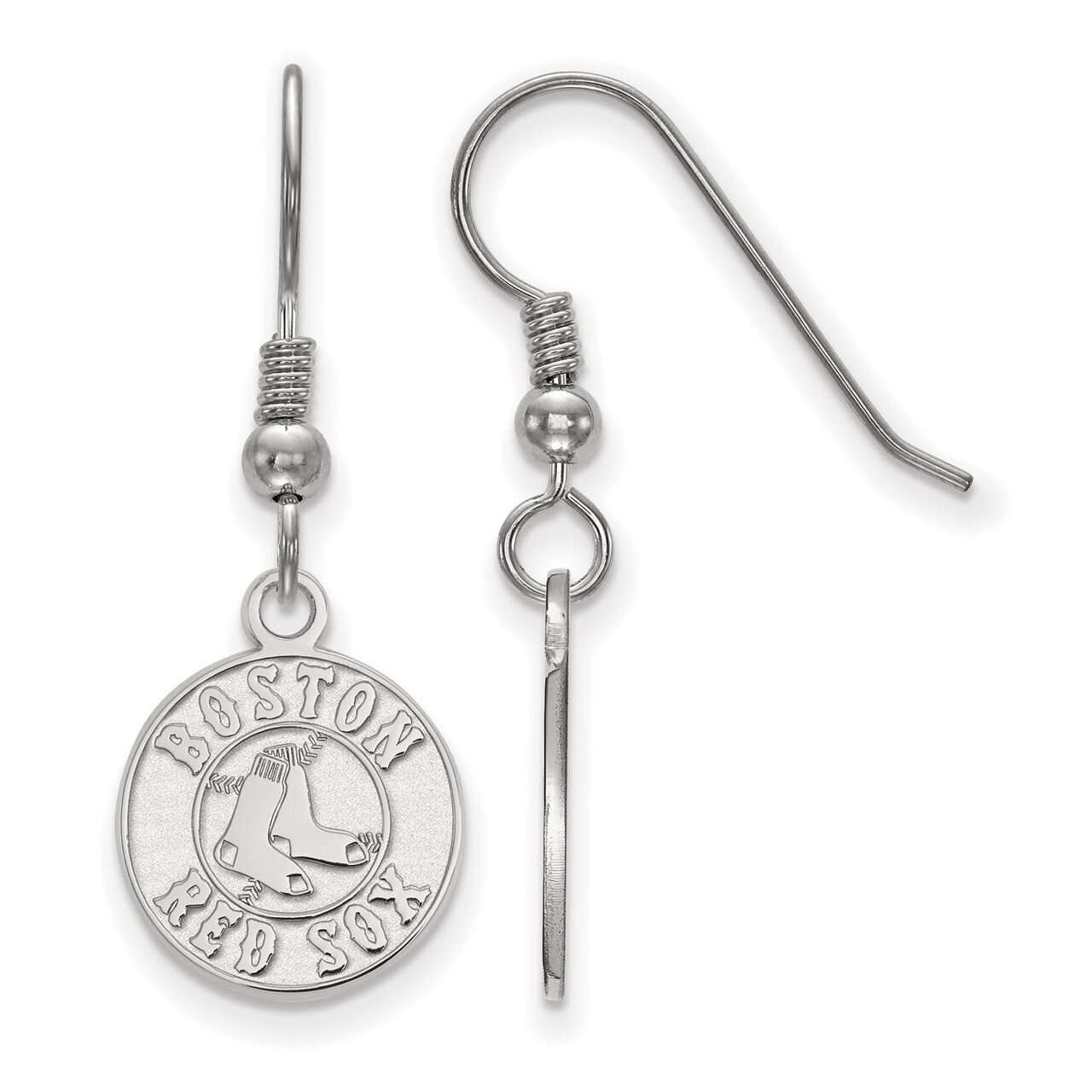 Boston Red Sox Small Dangle Earring Wire Sterling Silver SS007RSO, MPN: SS007RSO, 886774625225