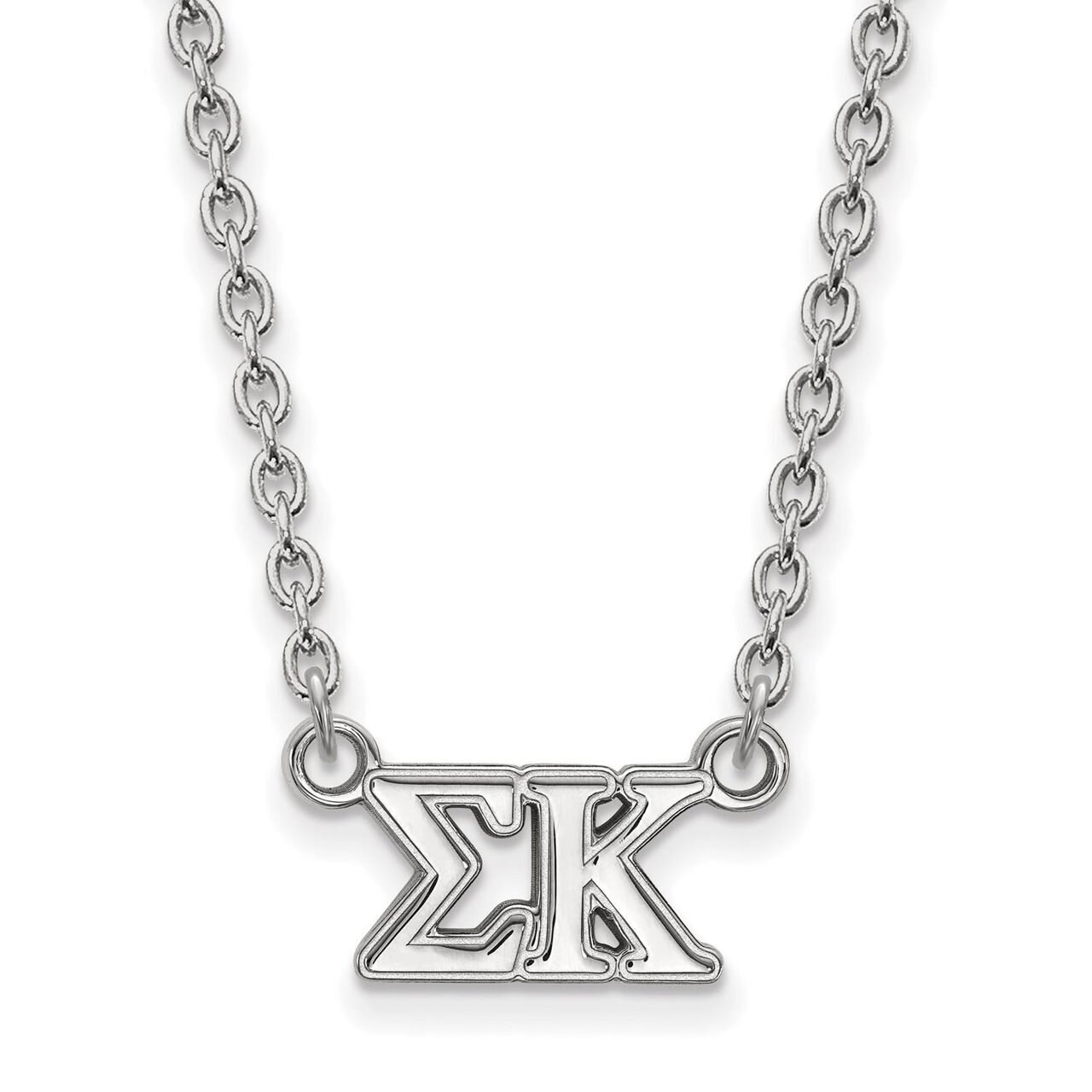 Sigma Kappa Medium Pendant with 18 Inch Chain Sterling Silver SS007SKP-18, MPN: SS007SKP-18, 886774…