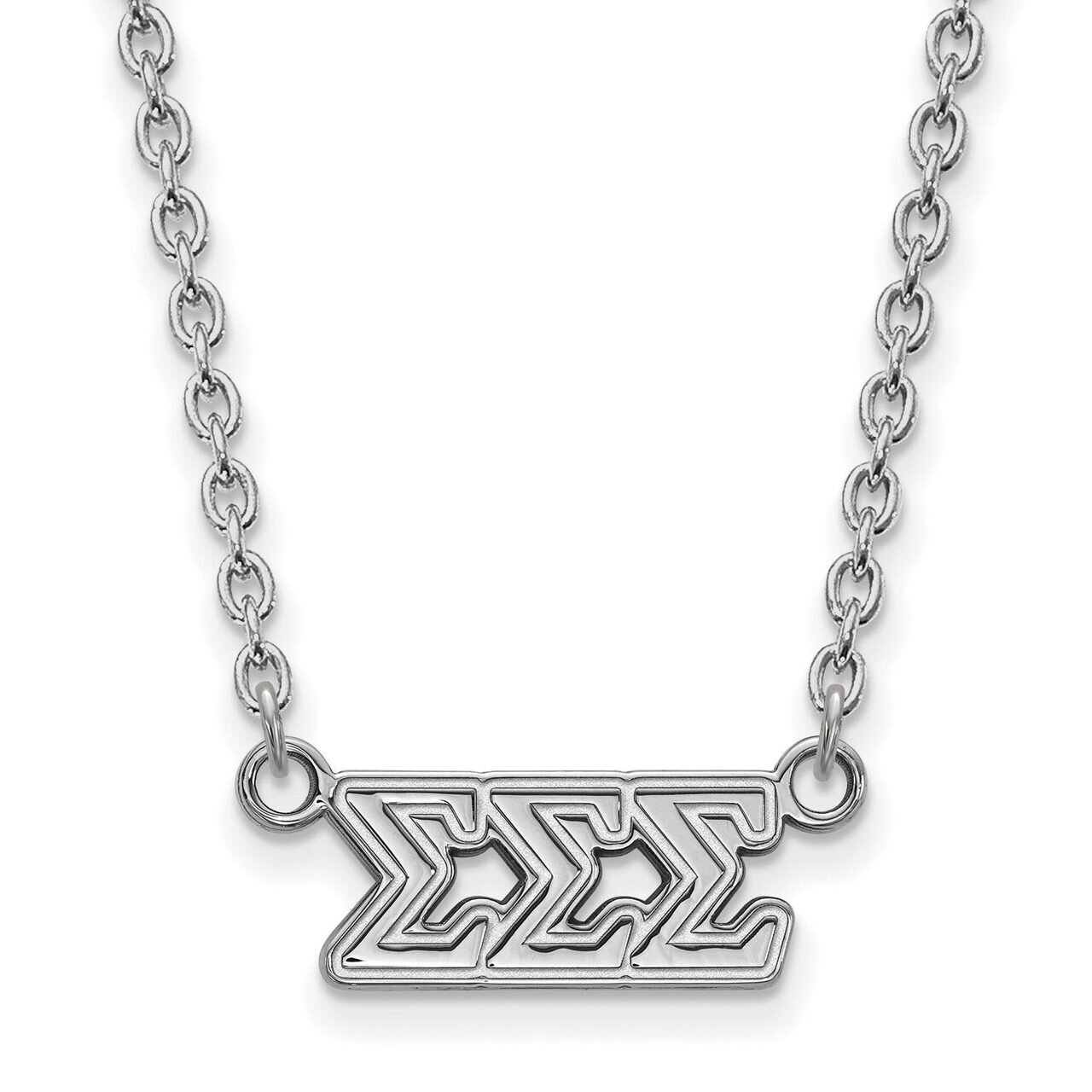 Sigma Sigma Sigma Medium Pendant with 18 Inch Chain Sterling Silver SS007SSS-18, MPN: SS007SSS-18, …