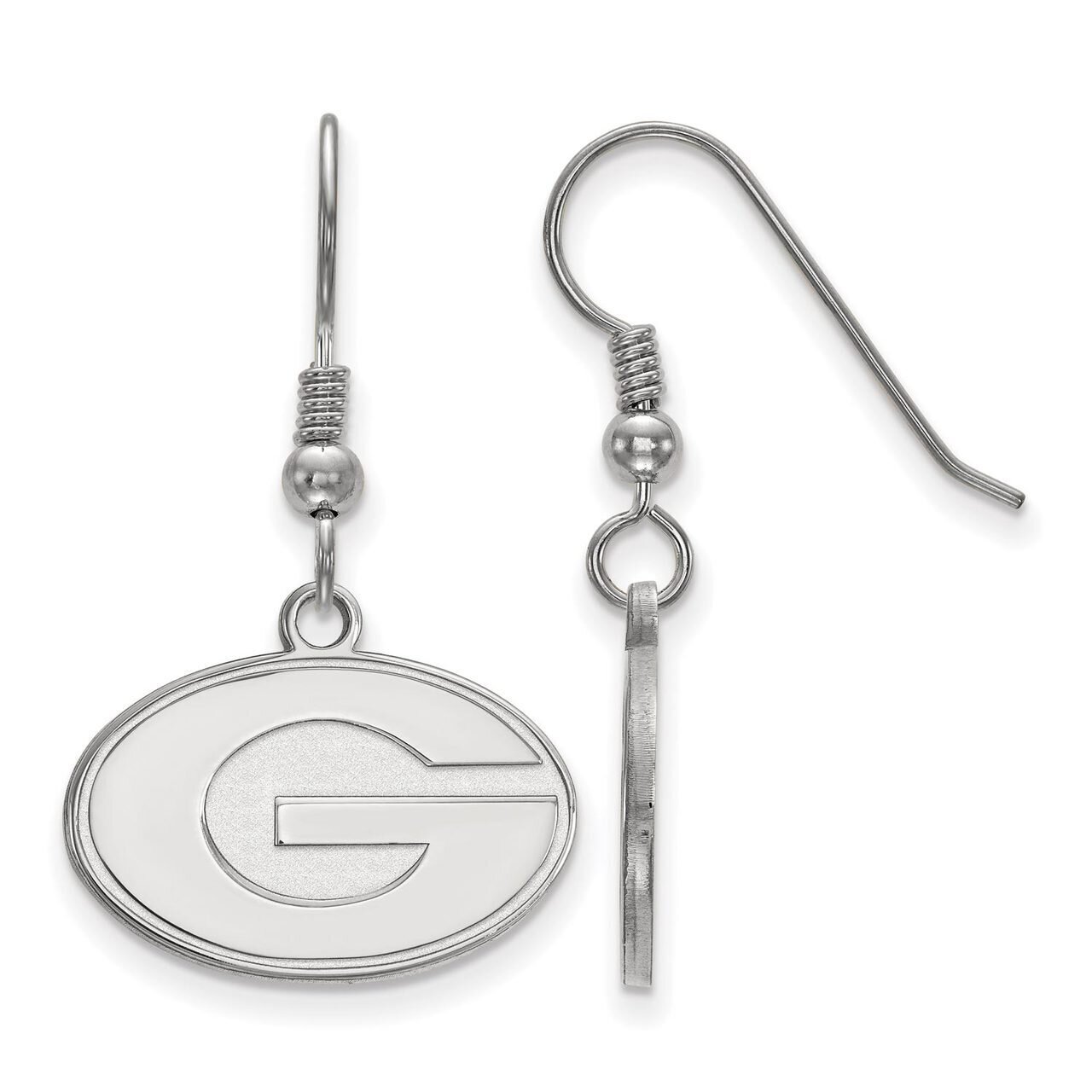 University of Georgia Small Dangle Earring Wire Sterling Silver SS007UGA
