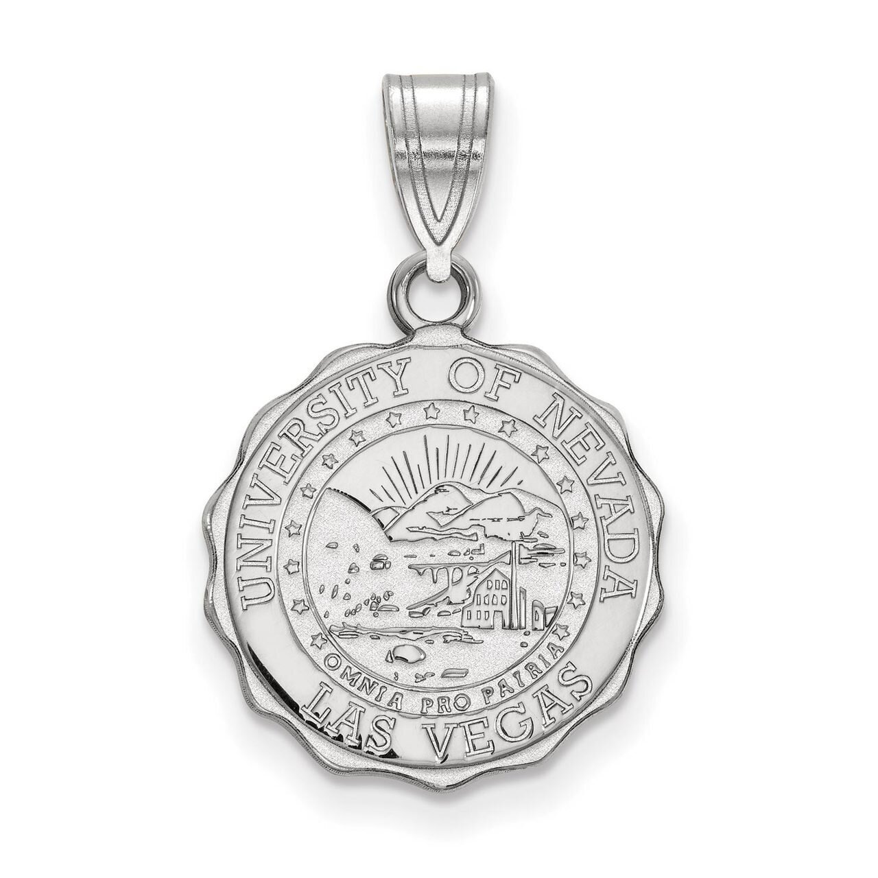 University of Nevada Las Vegas Medium Crest Pendant Sterling Silver SS007UNL