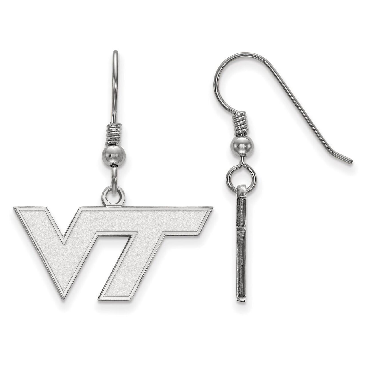 Virginia Tech Small Dangle Earring Wire Sterling Silver SS007VTE