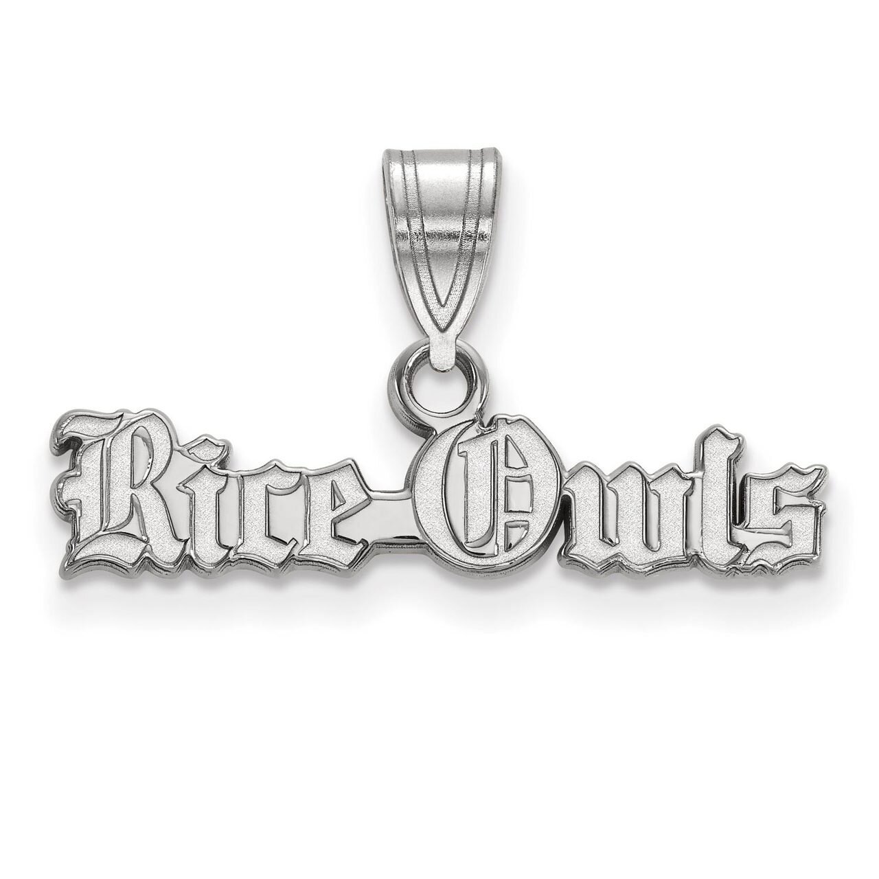 Rice University Medium Crest Pendant Sterling Silver SS007WMR