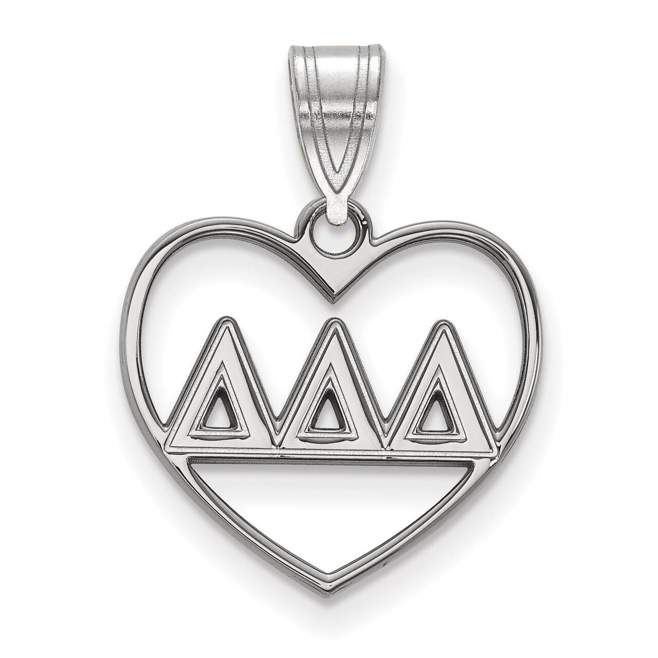 Delta Delta Delta Heart Pendant Sterling Silver SS008DDD, MPN: SS008DDD, 886774600116