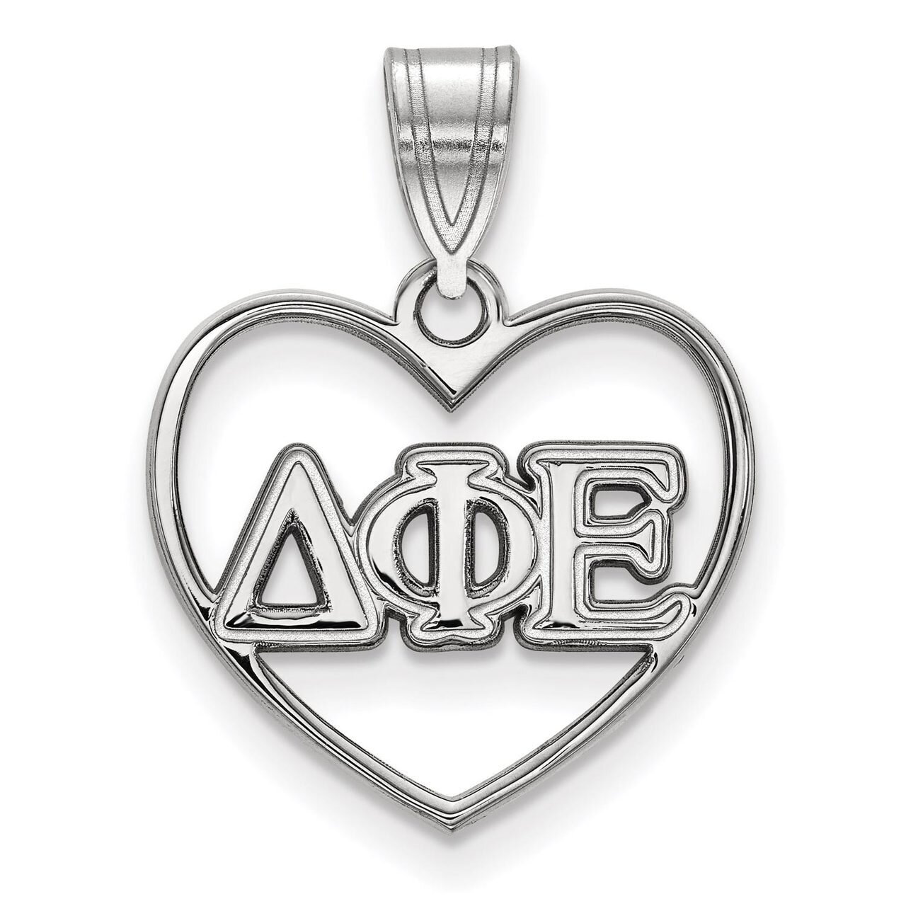 Delta Phi Epsilon Heart Pendant Sterling Silver SS008DPH, MPN: SS008DPH, 886774600130