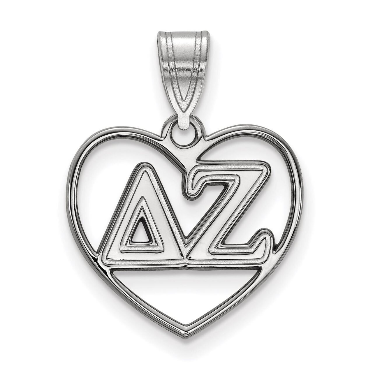 Delta Zeta Heart Pendant Sterling Silver SS008DZ, MPN: SS008DZ, 886774600147