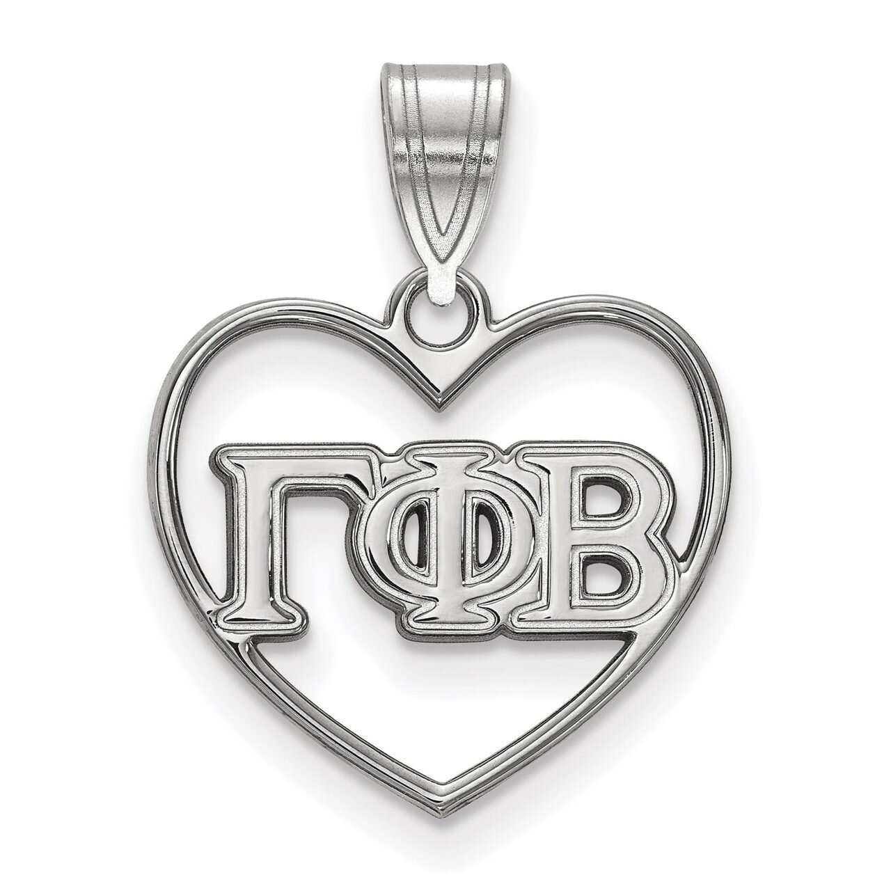 Gamma Phi Beta Heart Pendant Sterling Silver SS008GPB, MPN: SS008GPB, 886774600154