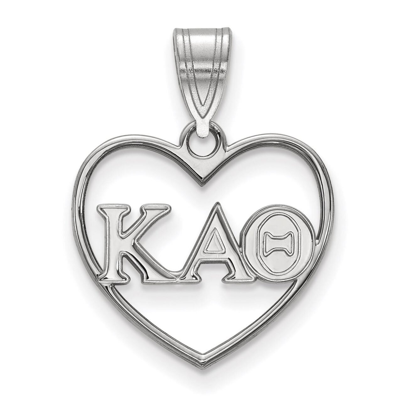 Kappa Alpha Theta Heart Pendant Sterling Silver SS008KAT, MPN: SS008KAT, 886774600161