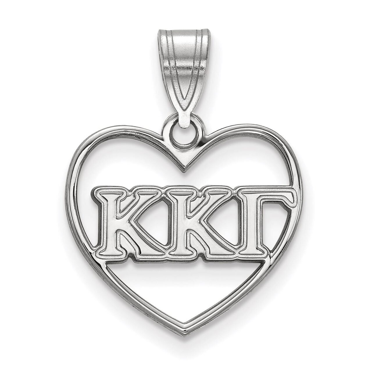 Kappa Kappa Gamma Heart Pendant Sterling Silver SS008KKG, MPN: SS008KKG, 886774600185