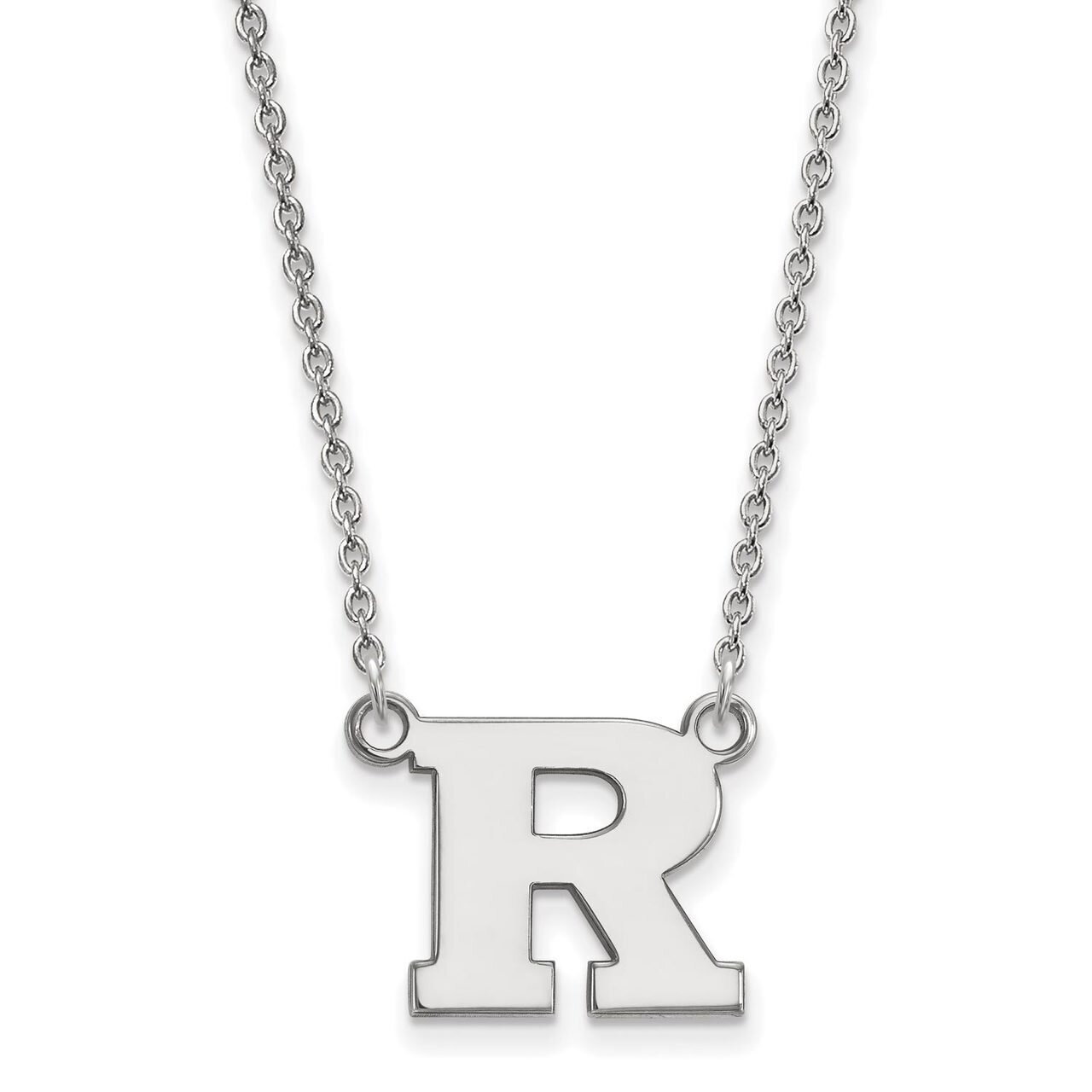 Rutgers Small Pendant with Necklace Sterling Silver SS008RUT-18