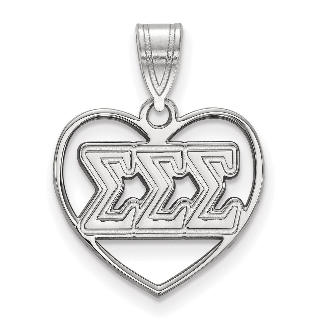 Sigma Sigma Sigma Heart Pendant Sterling Silver SS008SSS, MPN: SS008SSS, 886774600239