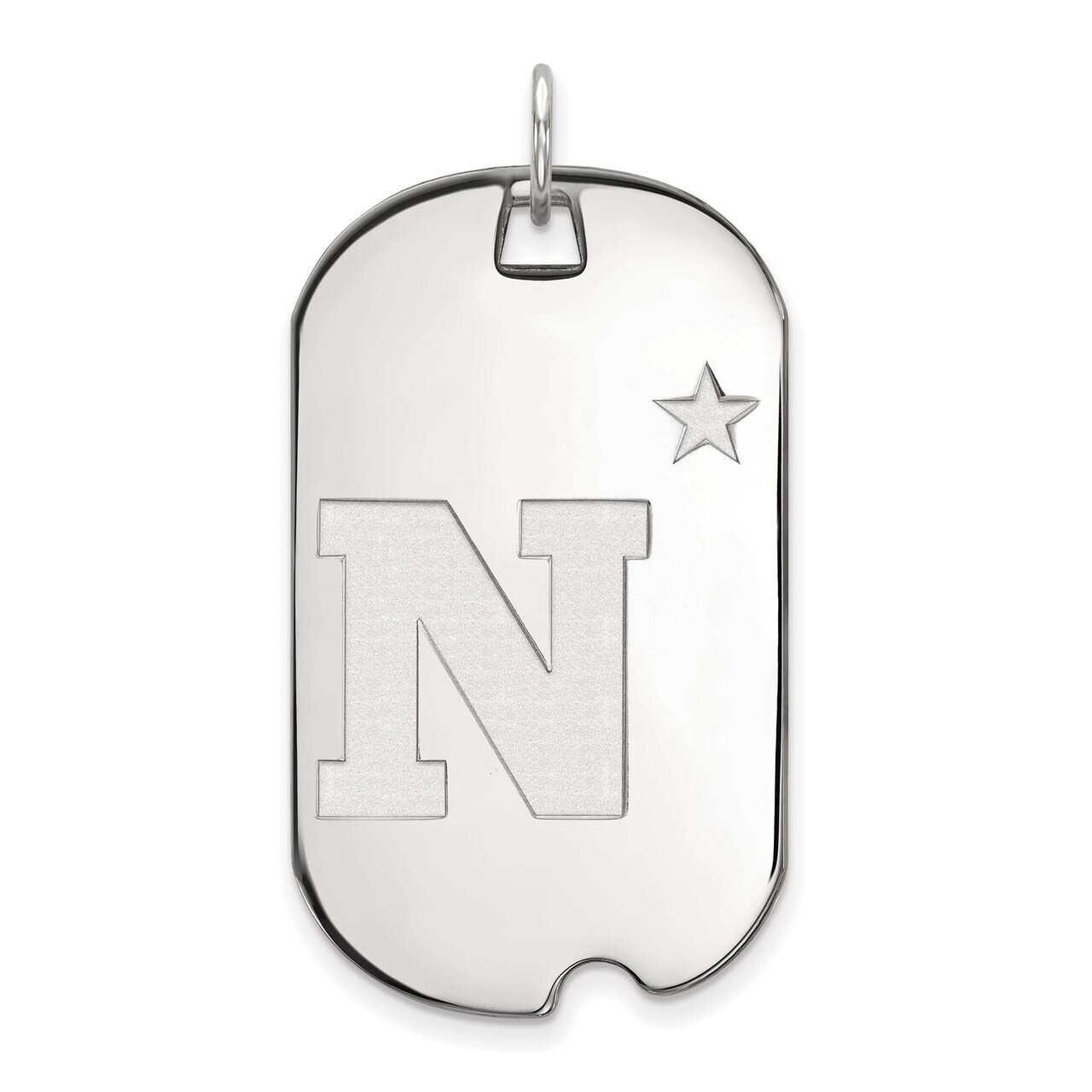 Navy Large Dog Tag Sterling Silver SS008USN