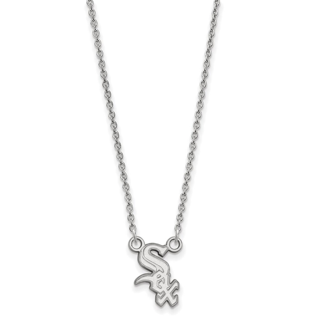 Chicago White Sox Small Pendant with Necklace Sterling Silver SS008WHI-18, MPN: SS008WHI-18, 886774…