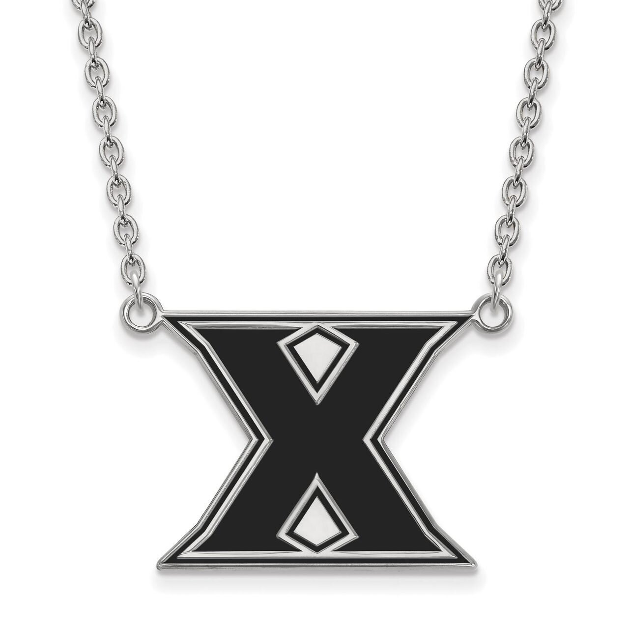 Xavier University Large Enameled Pendant with Necklace Sterling Silver SS008XU-18, MPN: SS008XU-18,…