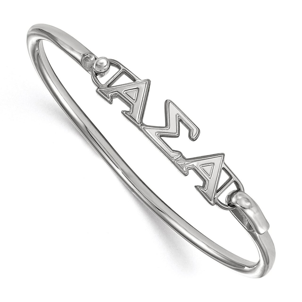 Alpha Sigma Alpha Small Hook and Clasp Bangle Sterling Silver SS009ASI-7, MPN: SS009ASI-7, 88677460…