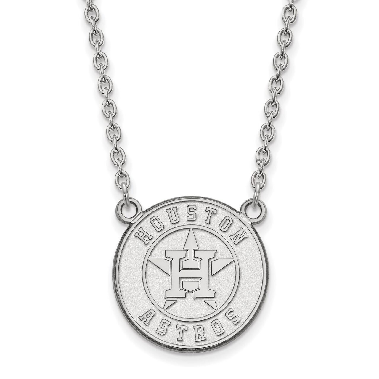 Houston Astros Large Pendant with Necklace Sterling Silver SS009AST-18, MPN: SS009AST-18, 886774625…
