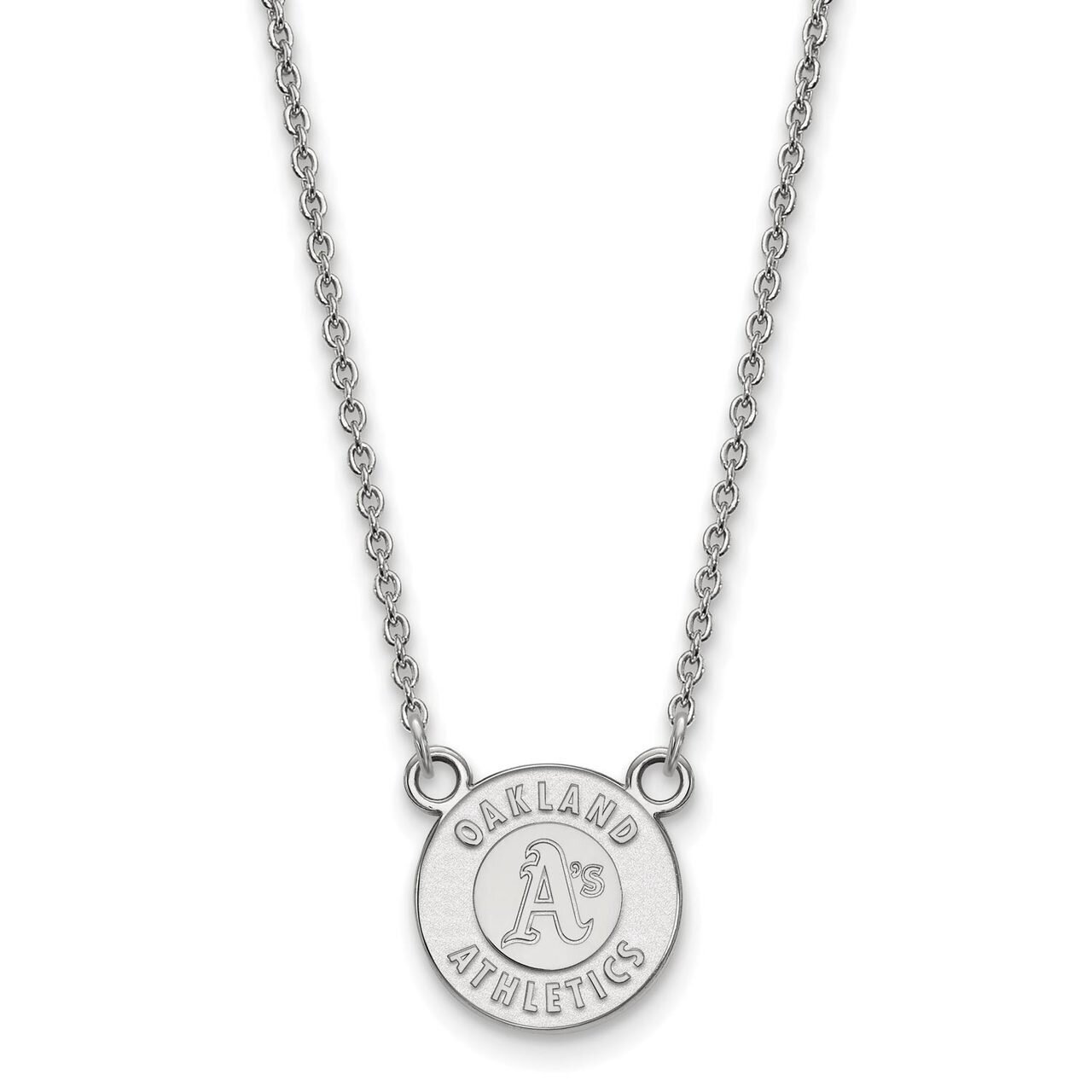 Oakland Athletics Small Pendant with Necklace Sterling Silver SS009ATH-18, MPN: SS009ATH-18, 886774…