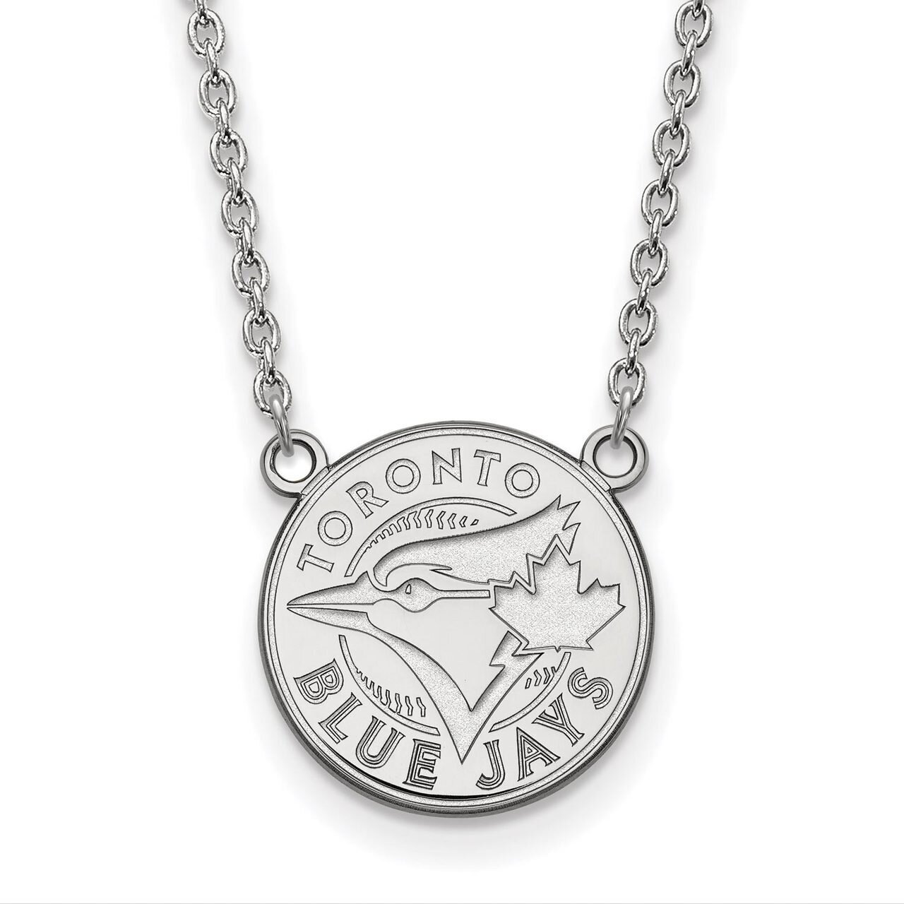 Toronto Blue Jays Large Pendant with Necklace Sterling Silver SS009BLU-18