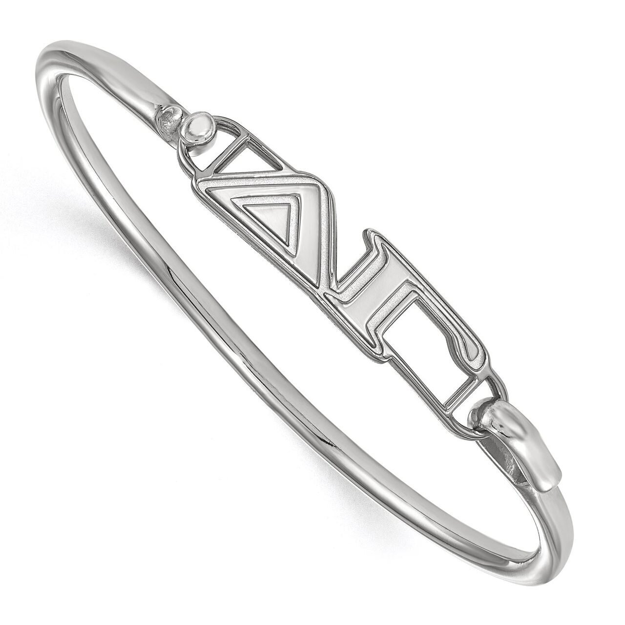 Delta Gamma Small Hook and Clasp Bangle Sterling Silver SS009DG-7, MPN: SS009DG-7, 886774600383
