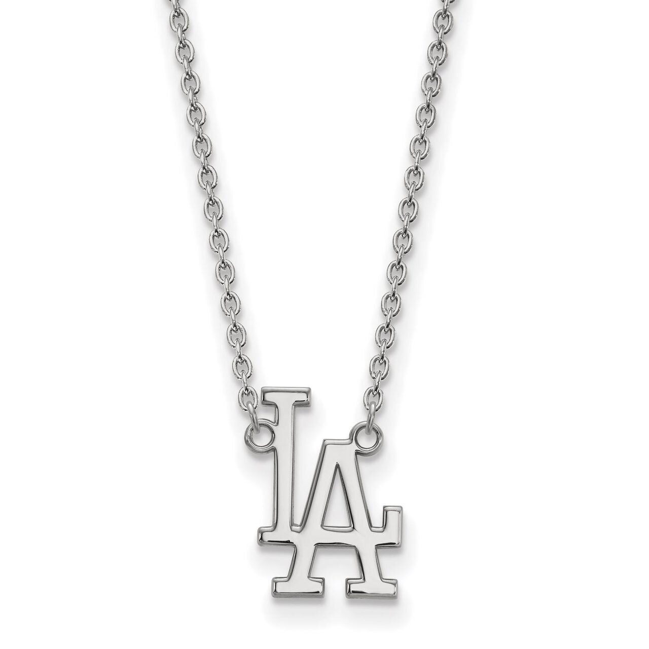 Los Angeles Dodgers Large Pendant with Necklace Sterling Silver SS009DOD-18
