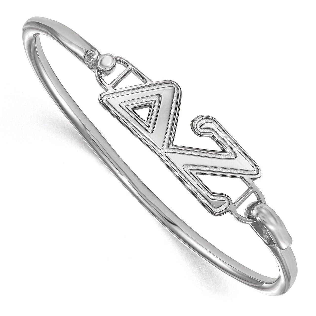 Delta Zeta Small Hook and Clasp Bangle Sterling Silver SS009DZ-7, MPN: SS009DZ-7, 886774600406