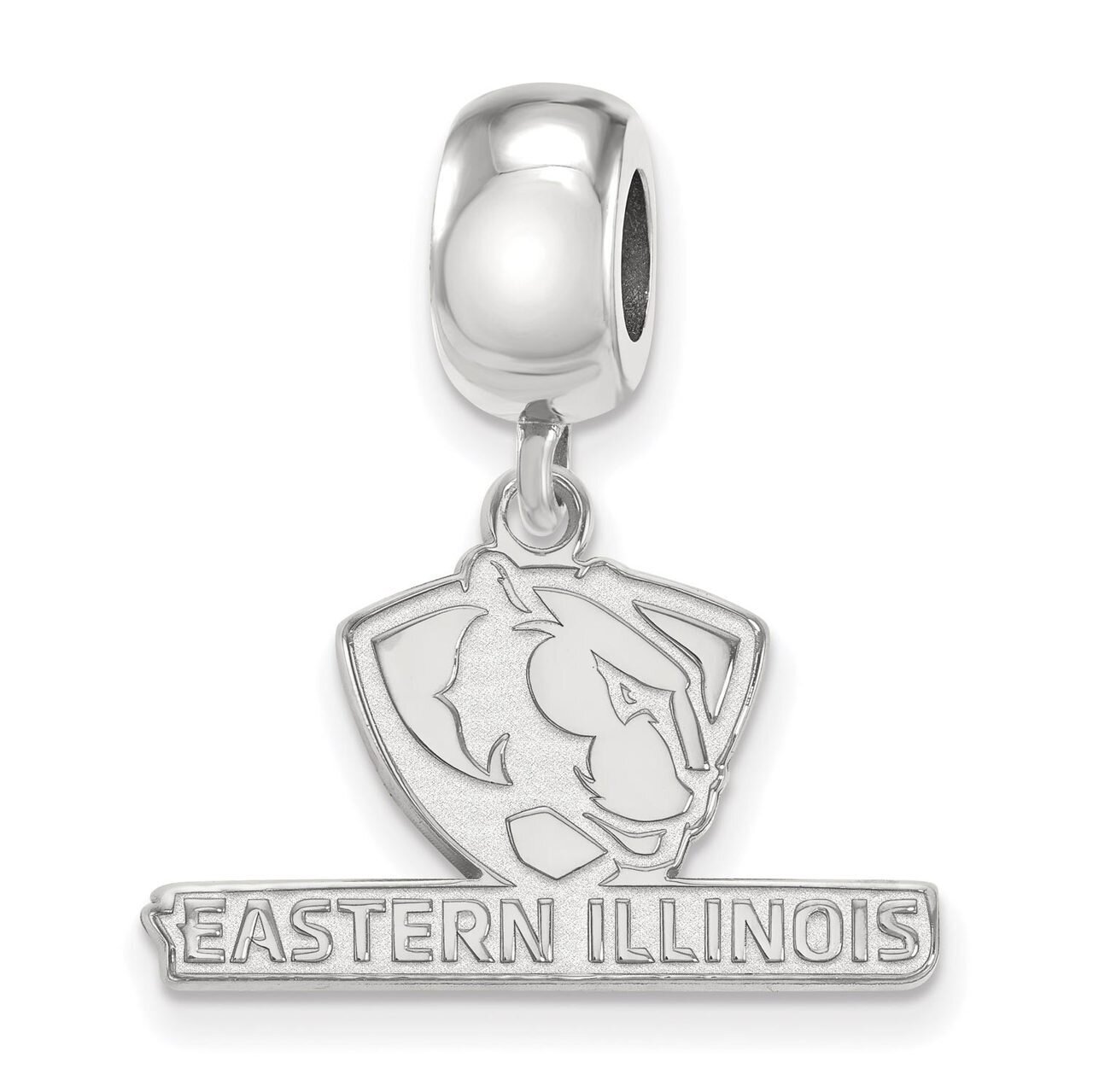 Eastern Illinois University Bead Charm Small Dangle Sterling Silver SS009EIU