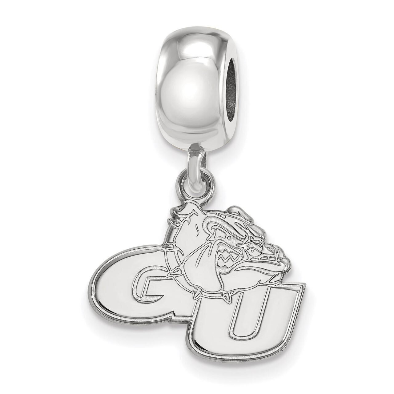 Gonzaga University Bead Charm Small Dangle Sterling Silver SS009GON