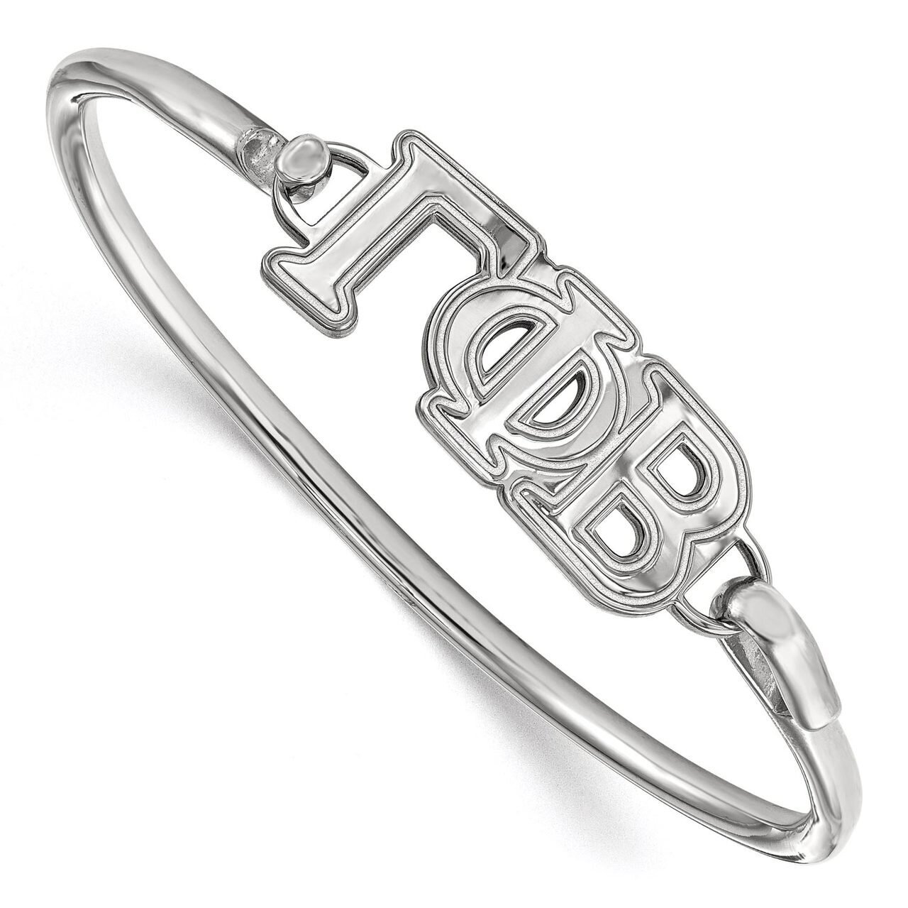 Gamma Phi Beta Small Hook and Clasp Bangle Sterling Silver SS009GPB-7, MPN: SS009GPB-7, 886774600413