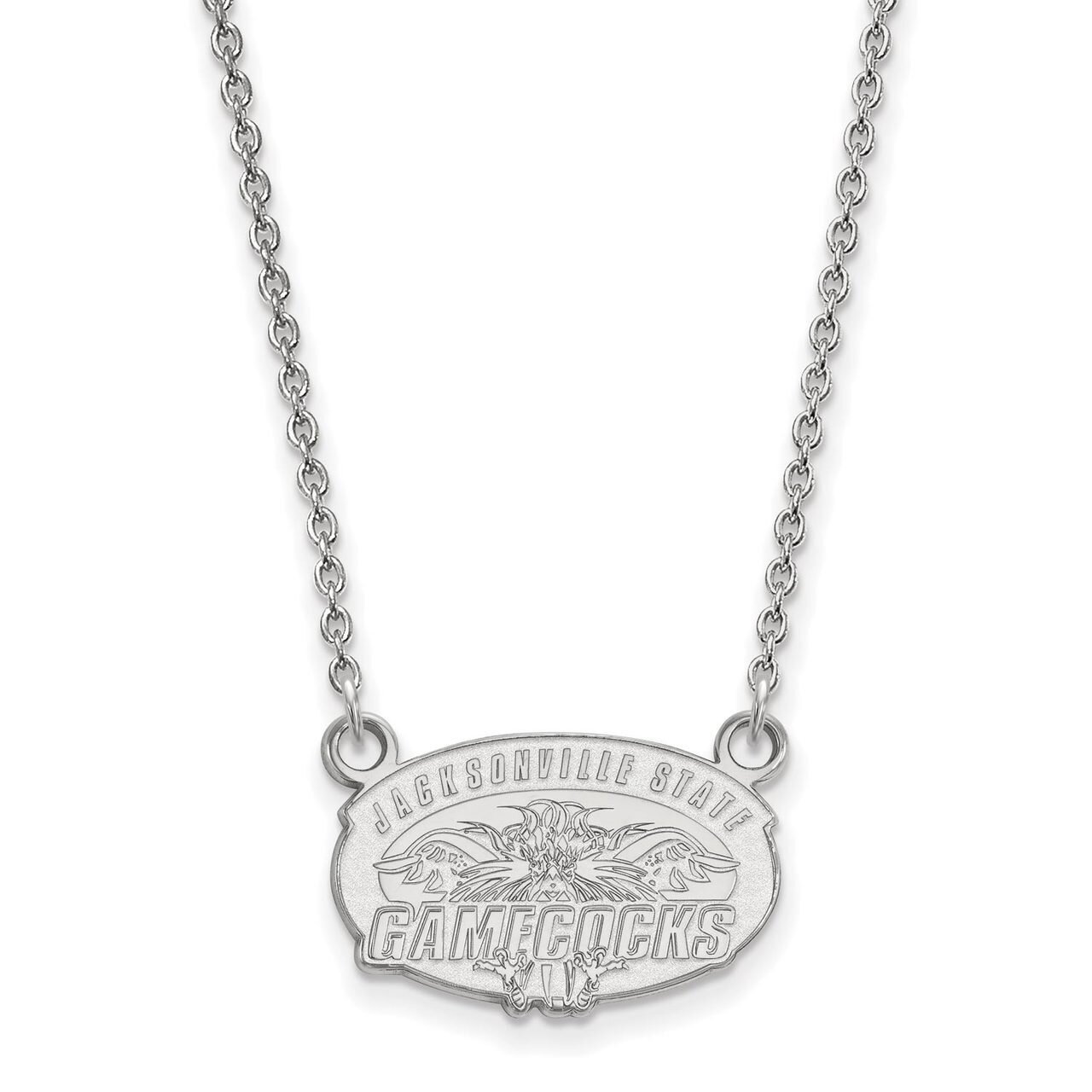 Jacksonville State University Small Pendant with Necklace Sterling Silver SS009JAC-18