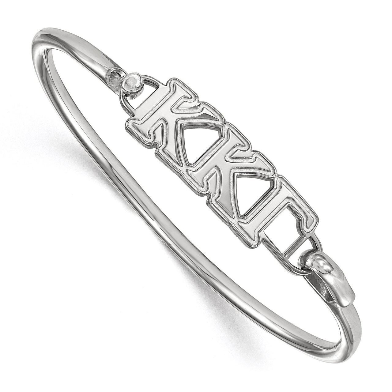Kappa Kappa Gamma Small Hook and Clasp Bangle Sterling Silver SS009KKG-7, MPN: SS009KKG-7, 88677460…