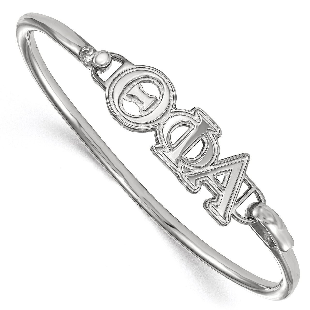 Theta Phi Alpha Small Hook and Clasp Bangle Sterling Silver SS009TPA-7