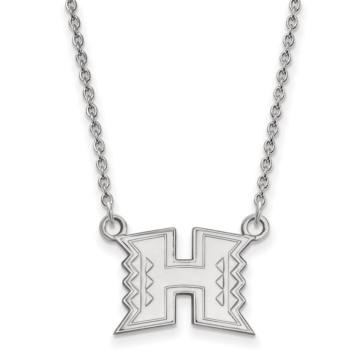 The University of Hawai&#39;i Small Pendant with Necklace Sterling Silver SS009UHI-18, MPN: SS009UHI-18…