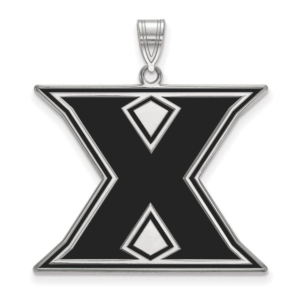 Xavier University Extra Large Enamel Pendant Sterling Silver SS009XU