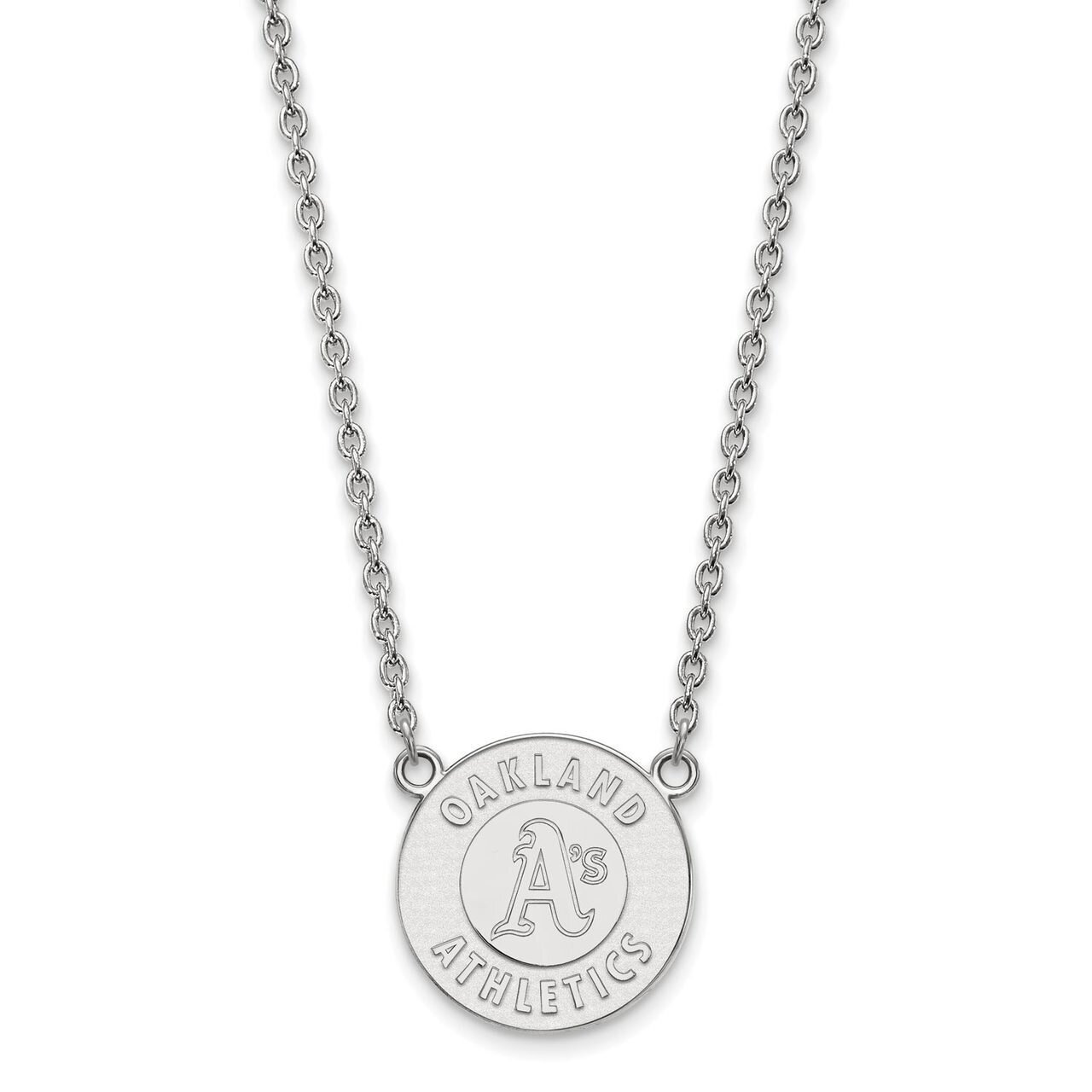 Oakland Athletics Large Pendant with Necklace Sterling Silver SS010ATH-18, MPN: SS010ATH-18, 886774…