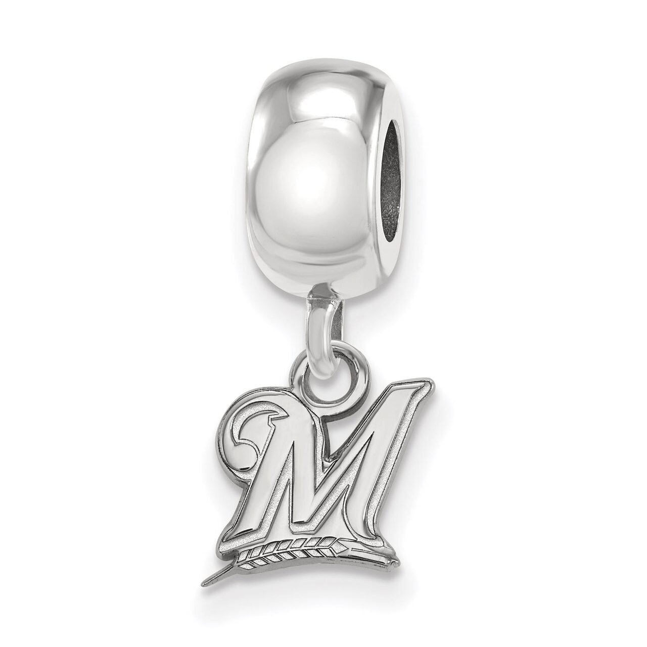 Milwaukee Brewers Bead Charm Extra Small Dangle Sterling Silver SS010BRE, MPN: SS010BRE, 8867746259…