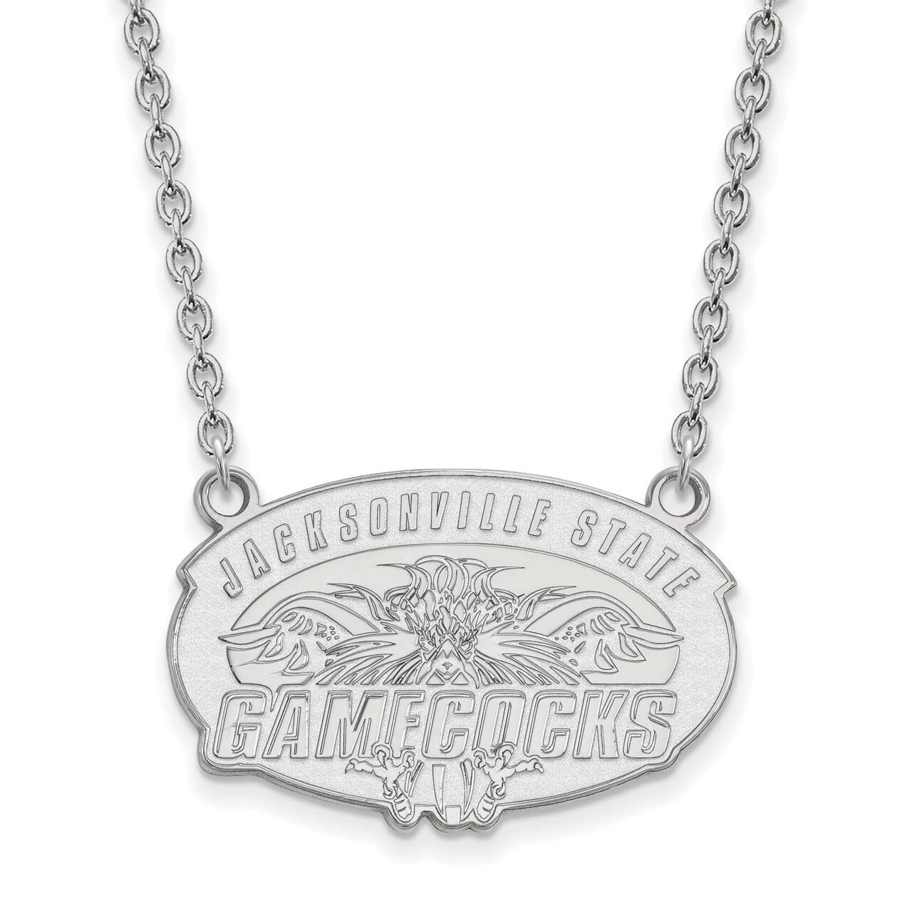 Jacksonville State University Large Pendant with Necklace Sterling Silver SS010JAC-18