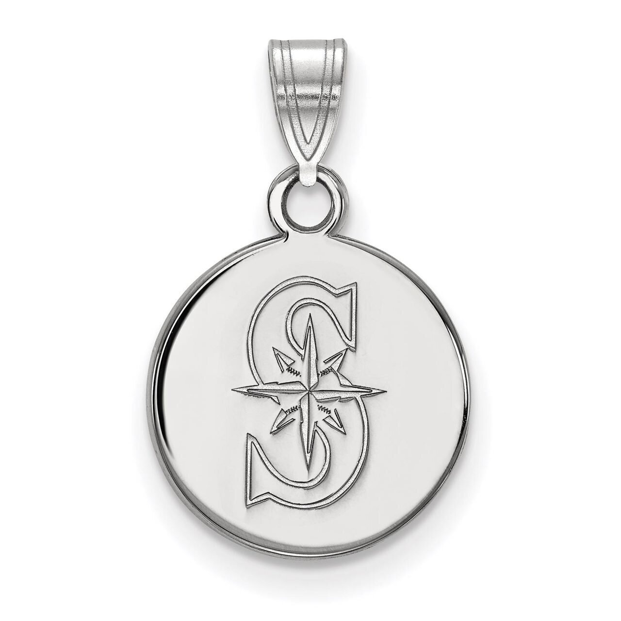 Seattle Mariners Small Disc Pendant Sterling Silver SS010MRN, MPN: SS010MRN, 886774626024